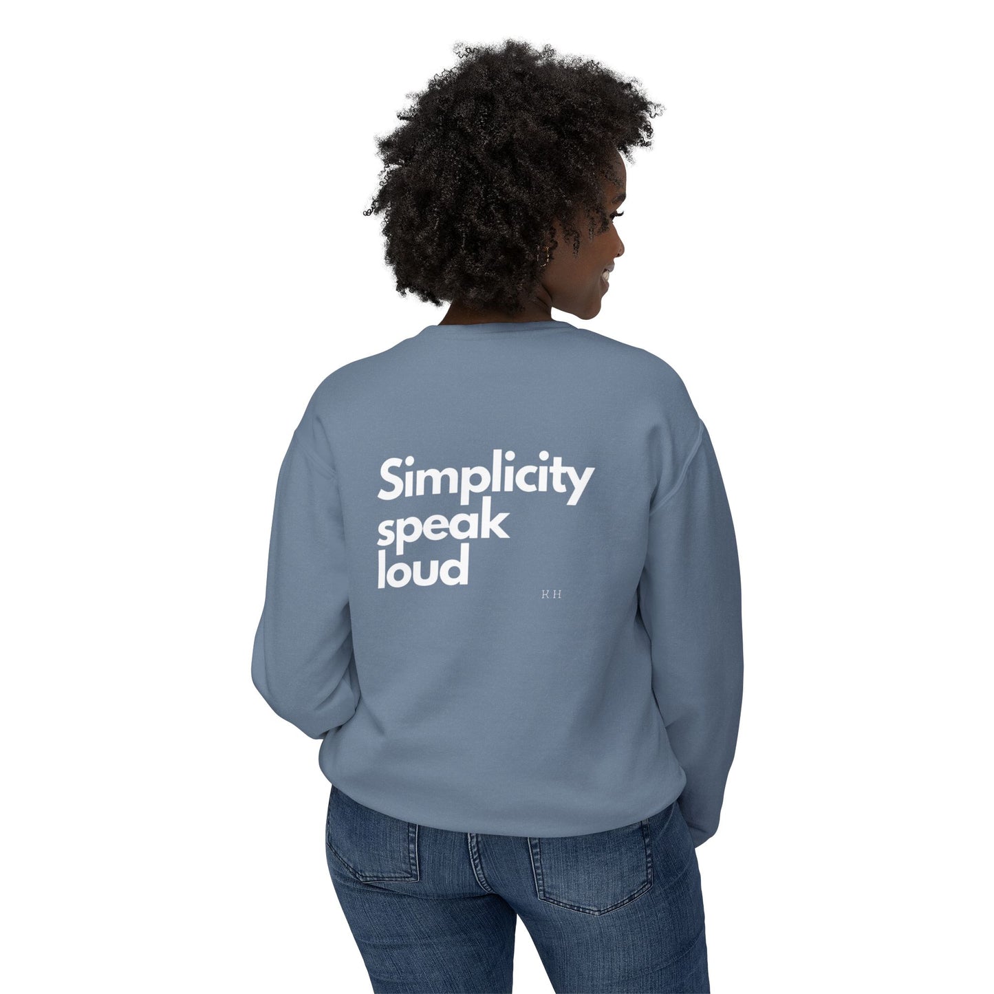 Unisex Lightweight Crewneck Sweatshirt - Simplicity Speaks Volume - Perfect for Everyday Comfort