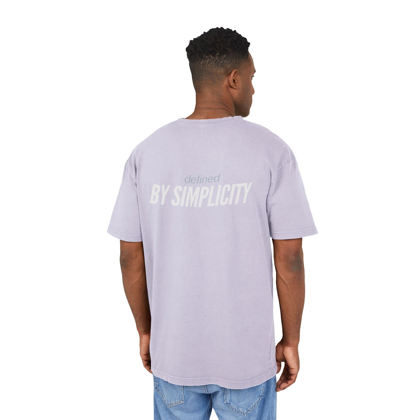 Men's Acid Washed Oversized Tee - Defined by Simplicity, Casual Streetwear