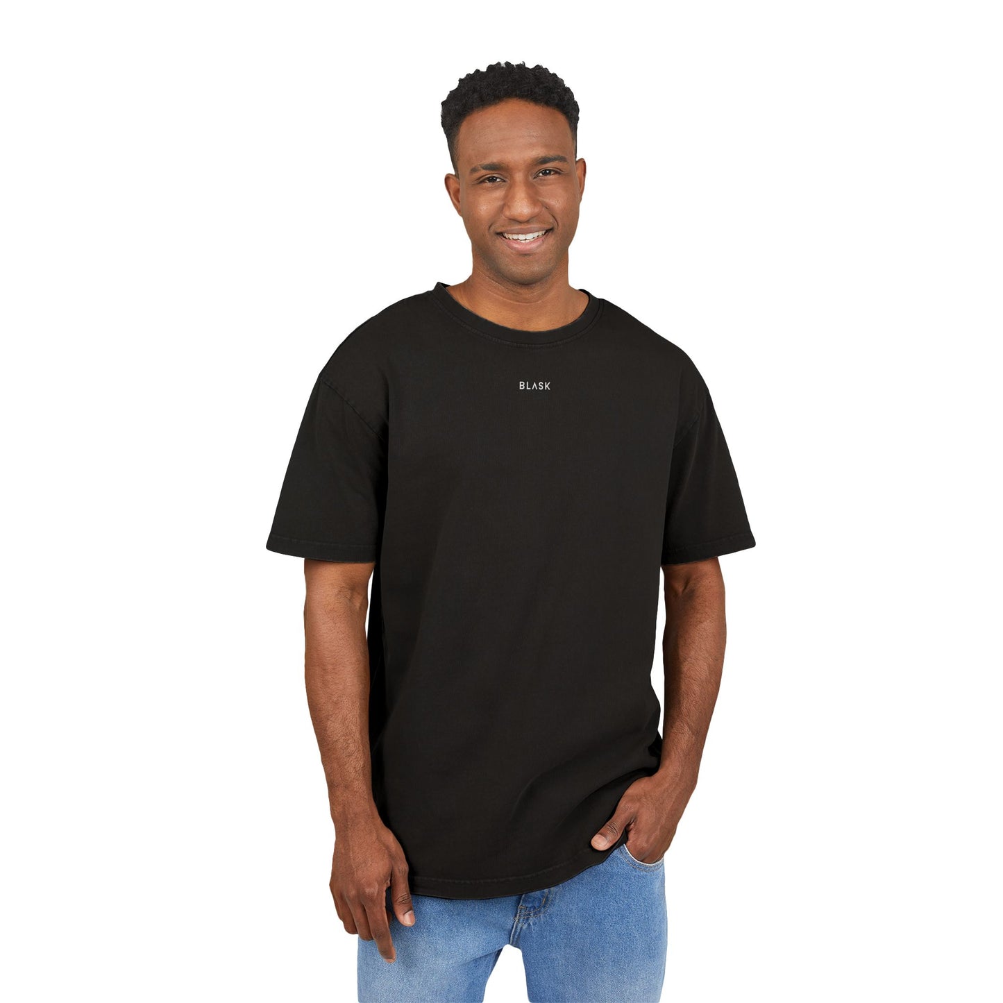 Men's Acid Washed Oversized Tee - Defined by Simplicity, Casual Streetwear