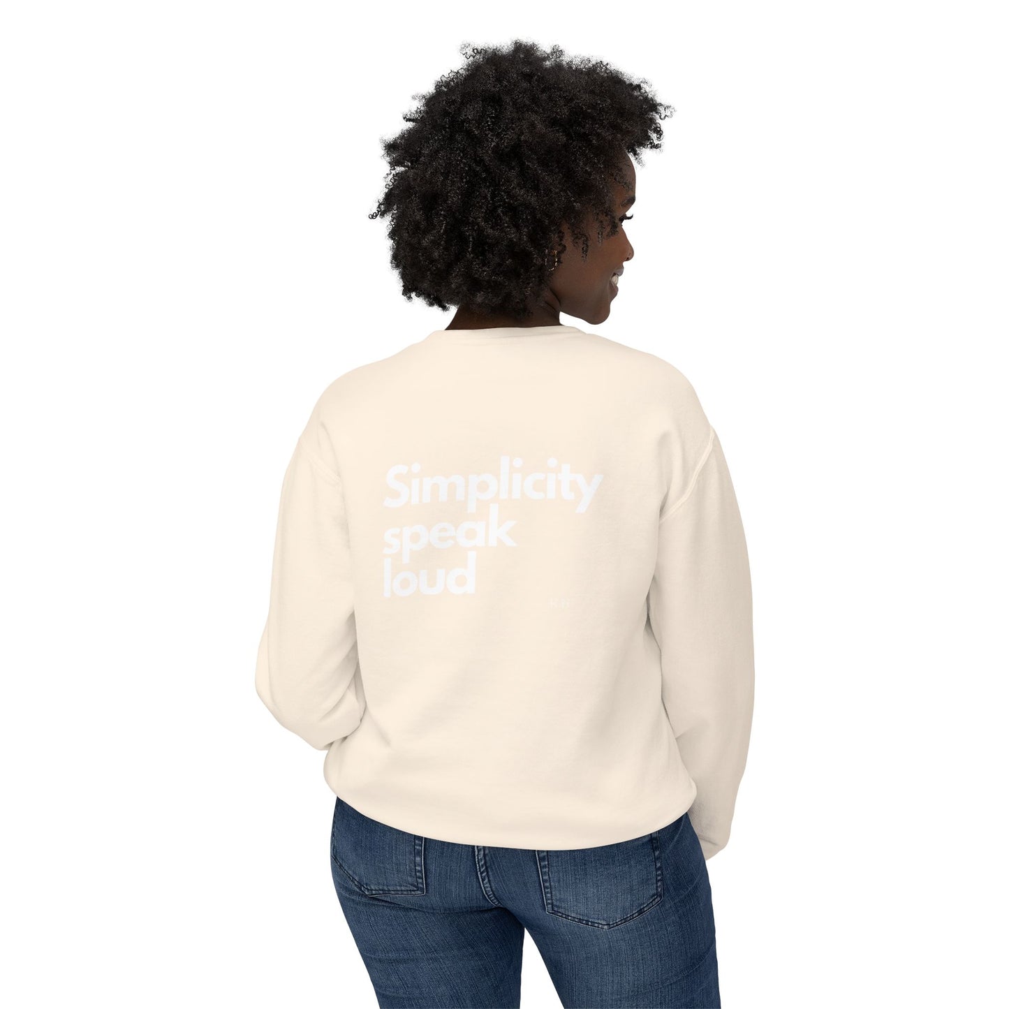 Unisex Lightweight Crewneck Sweatshirt - Simplicity Speaks Volume - Perfect for Everyday Comfort