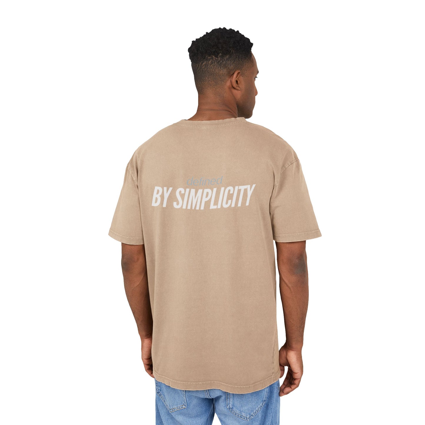 Men's Acid Washed Oversized Tee - Defined by Simplicity, Casual Streetwear