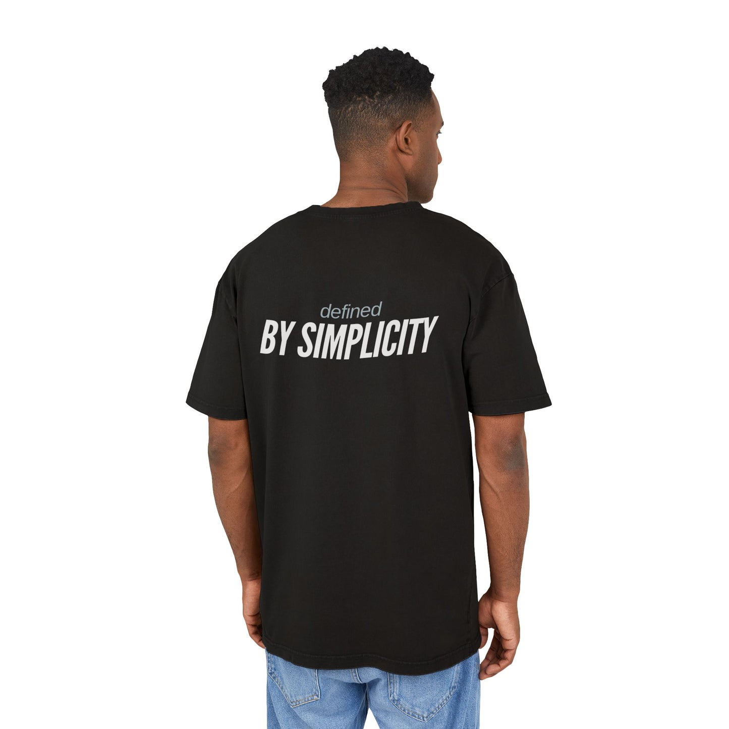 Men's Acid Washed Oversized Tee - Defined by Simplicity, Casual Streetwear