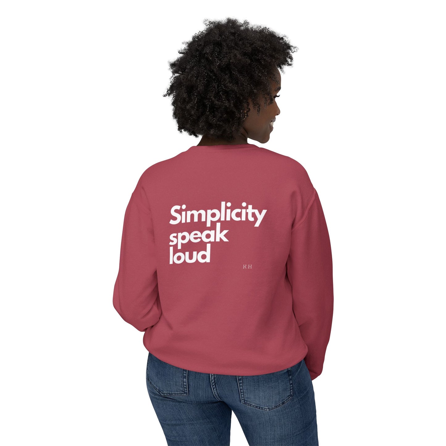 Unisex Lightweight Crewneck Sweatshirt - Simplicity Speaks Volume - Perfect for Everyday Comfort