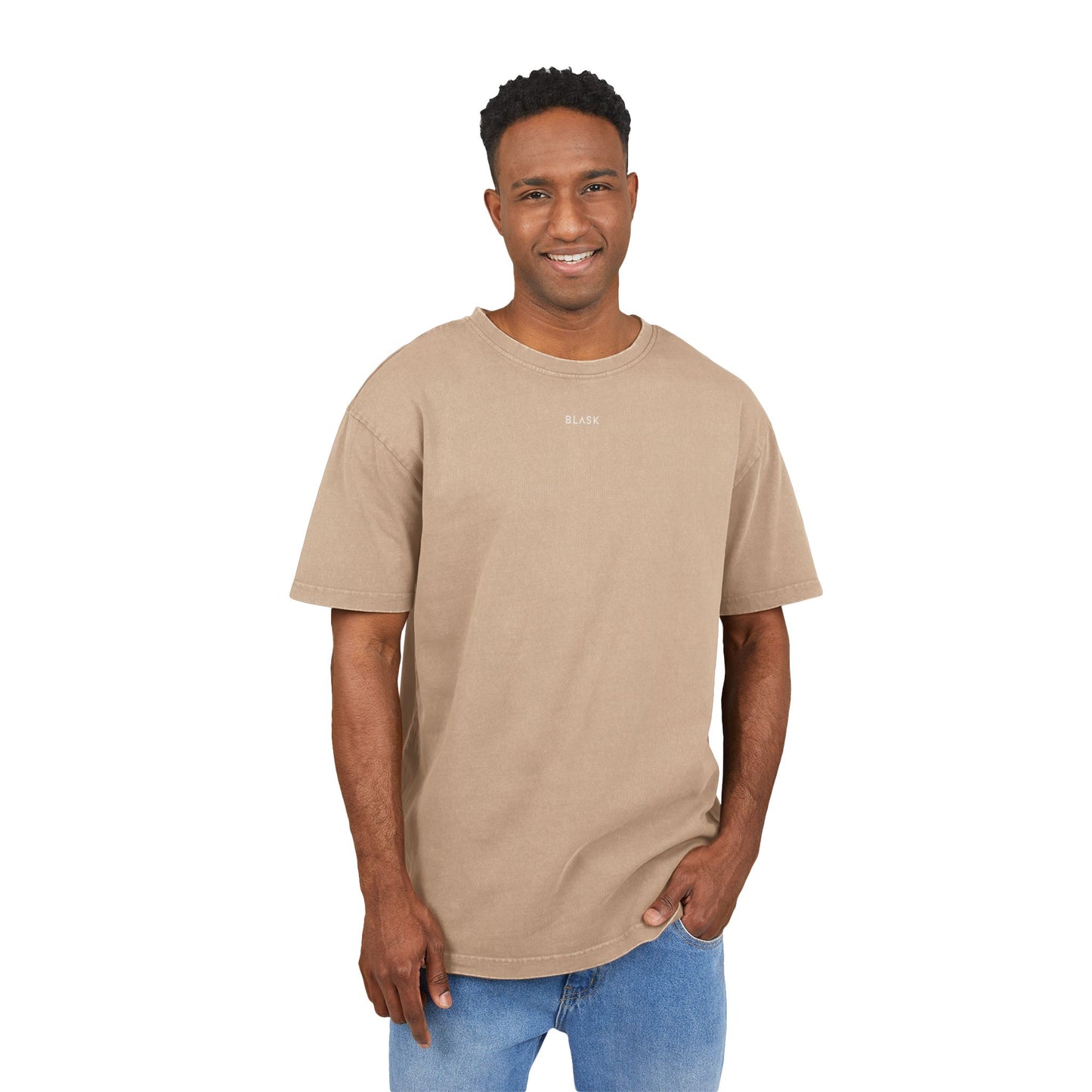 Men's Acid Washed Oversized Tee - Defined by Simplicity, Casual Streetwear