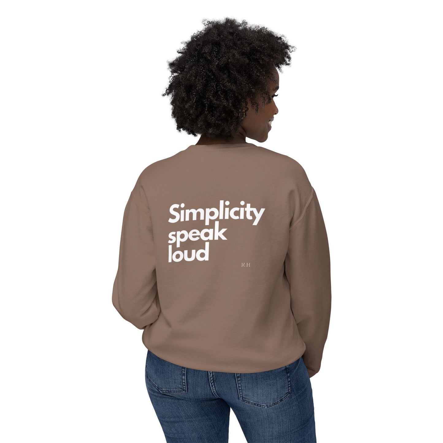 Unisex Lightweight Crewneck Sweatshirt - Simplicity Speaks Volume - Perfect for Everyday Comfort