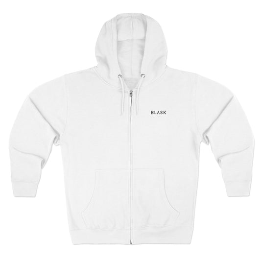 Minimalist Unisex Zip Hoodie - Modern Graphic Design